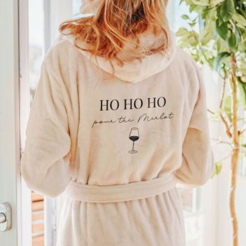 Peignoir personnalisé avec picto et texte