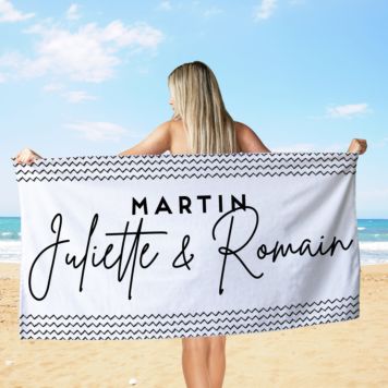 Serviette personnalisée avec différents motifs