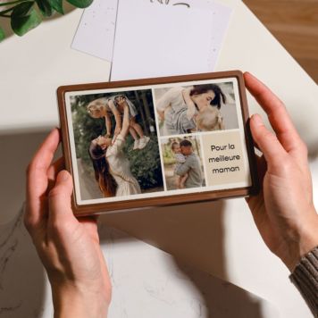 Chocolat personnalisé Carte avec 3 photos et texte