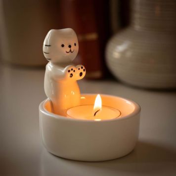 Porte-bougie Chat