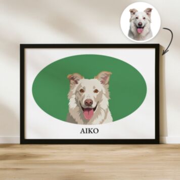 Poster Personnalisé Animaux de Compagnie avec Illustration et Choix de Couleurs