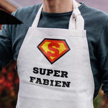 Tablier de cuisine personnalisé super-héros