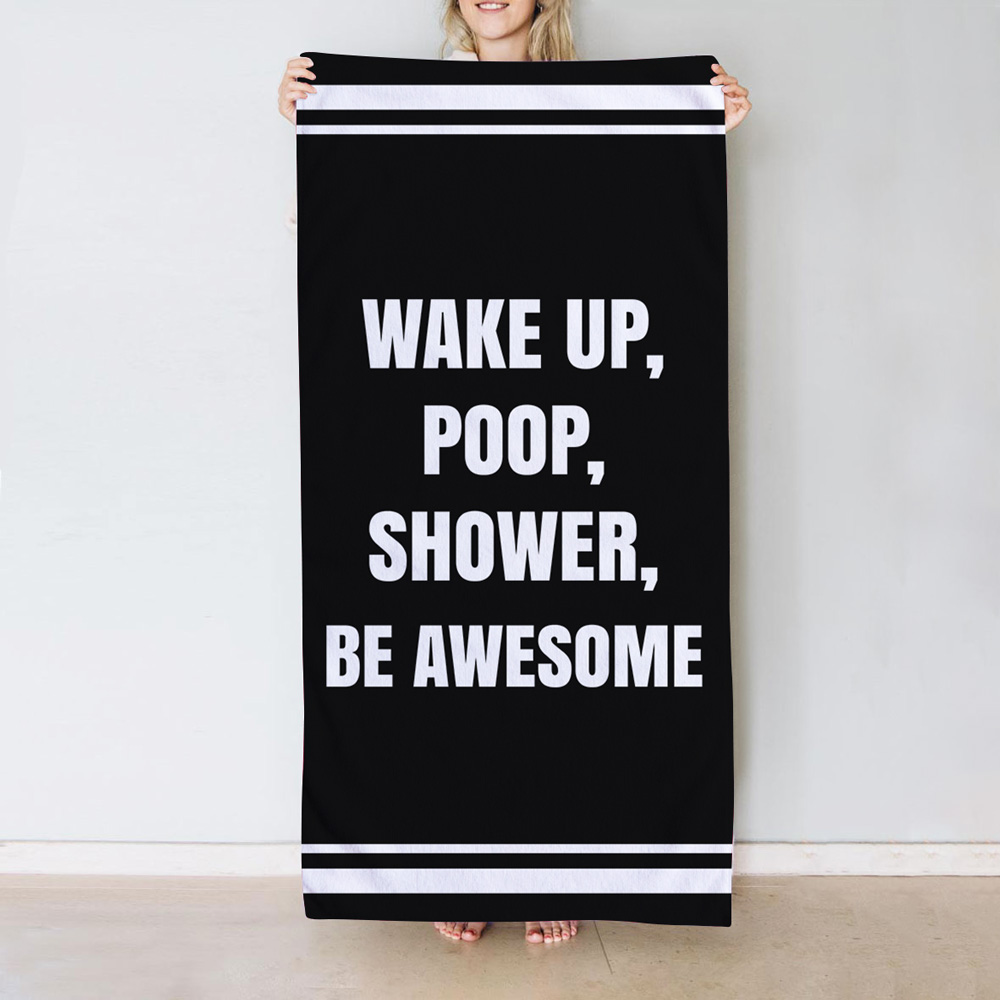 Serviette de bain avec 6 lignes