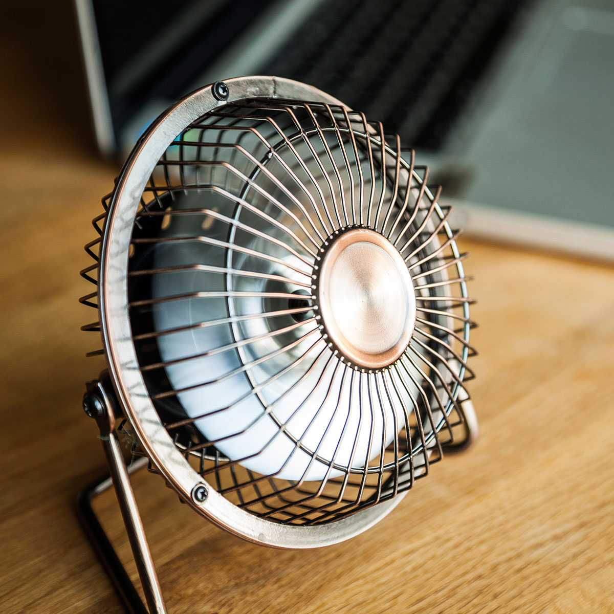 Ventilateur de bureau USB en Bronze