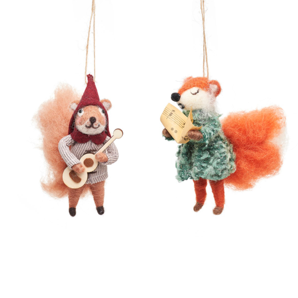 Décorations de Noël renard & écureuil