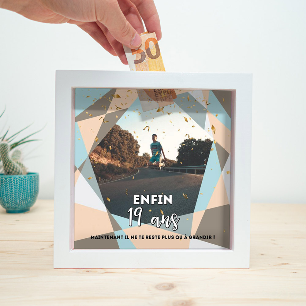 Tirelire Personnalisable pour Anniversaire