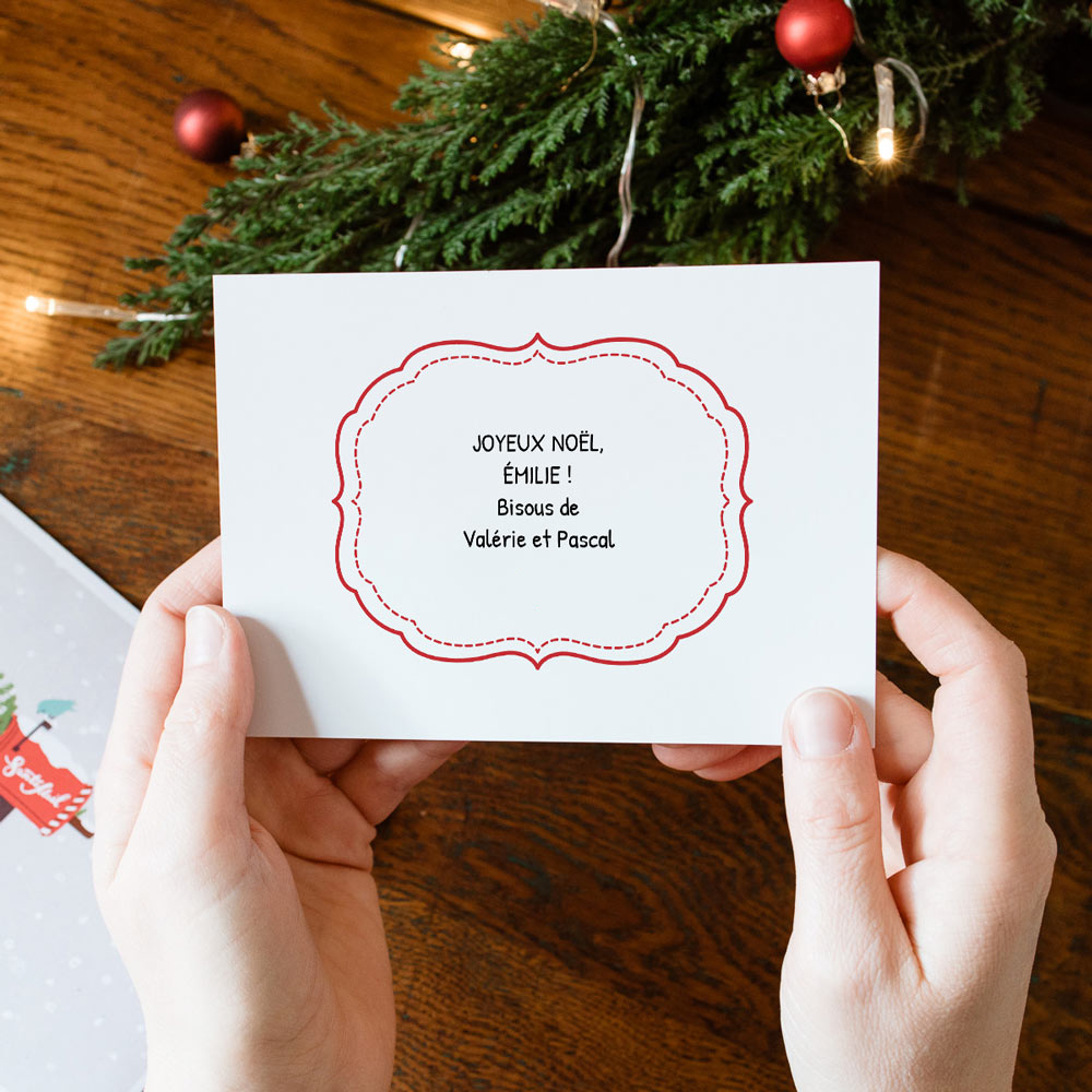 Carte de Noël avec texte personnalisable
