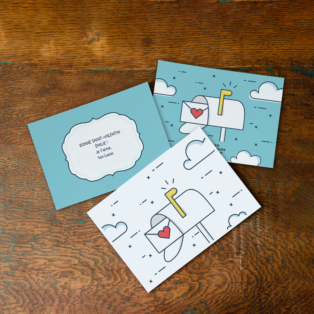 Mots d’Amour avec Carte et Texte