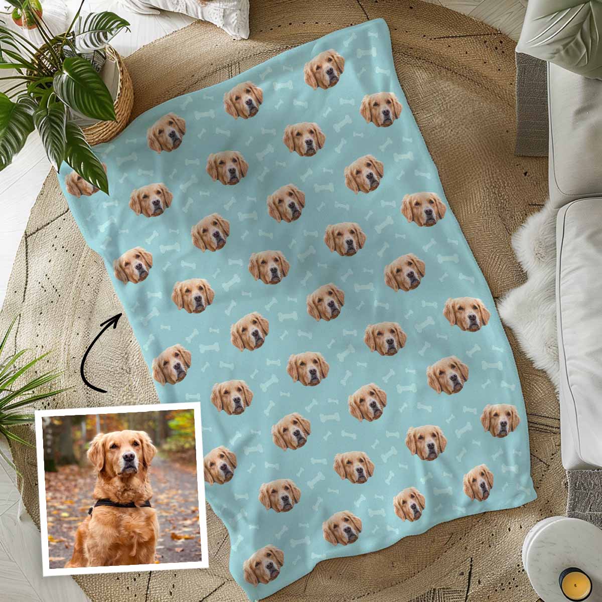 Couverture personnalisée avec votre animal de compagnie
