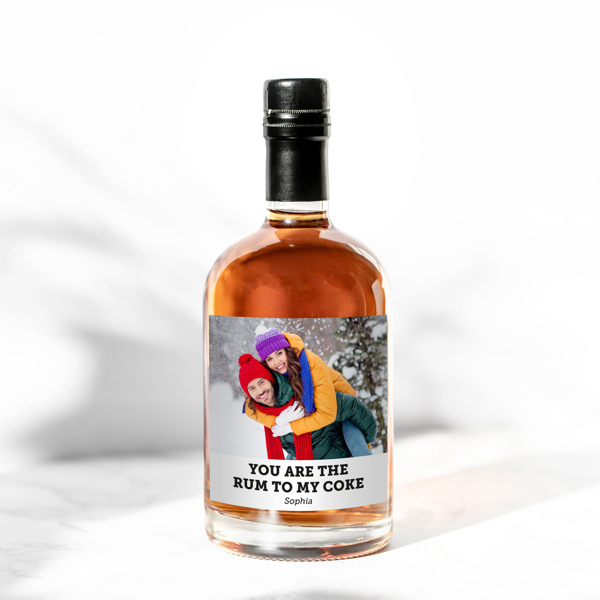Rhum personnalisé avec photo et texte