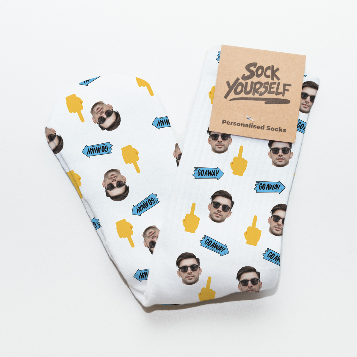 Chaussettes personnalisées visage différents motifs