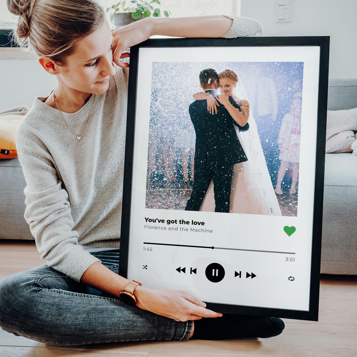 Poster personnalisé avec photo et chanson