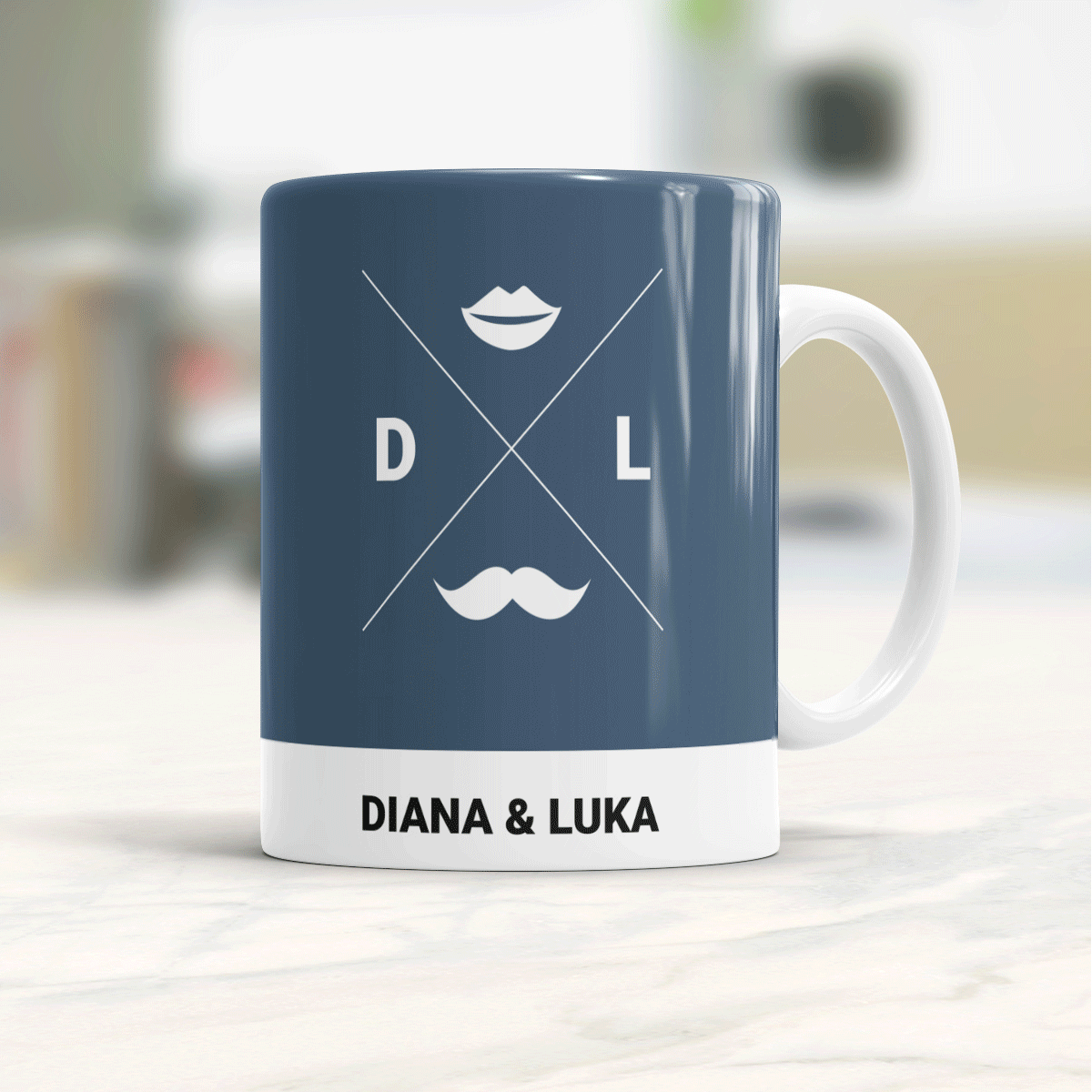 Tasse Hipster pour deux Personnalisable Tasse Hipster pour deux Personnalisable