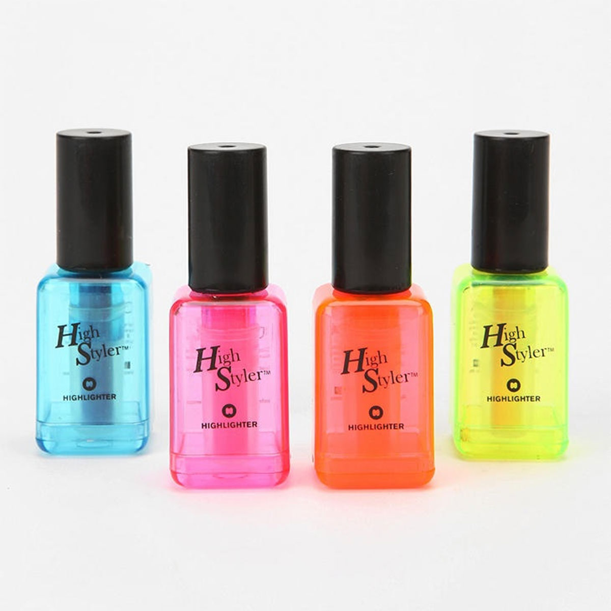 Surligneur en forme de bouteille de vernis à ongles
