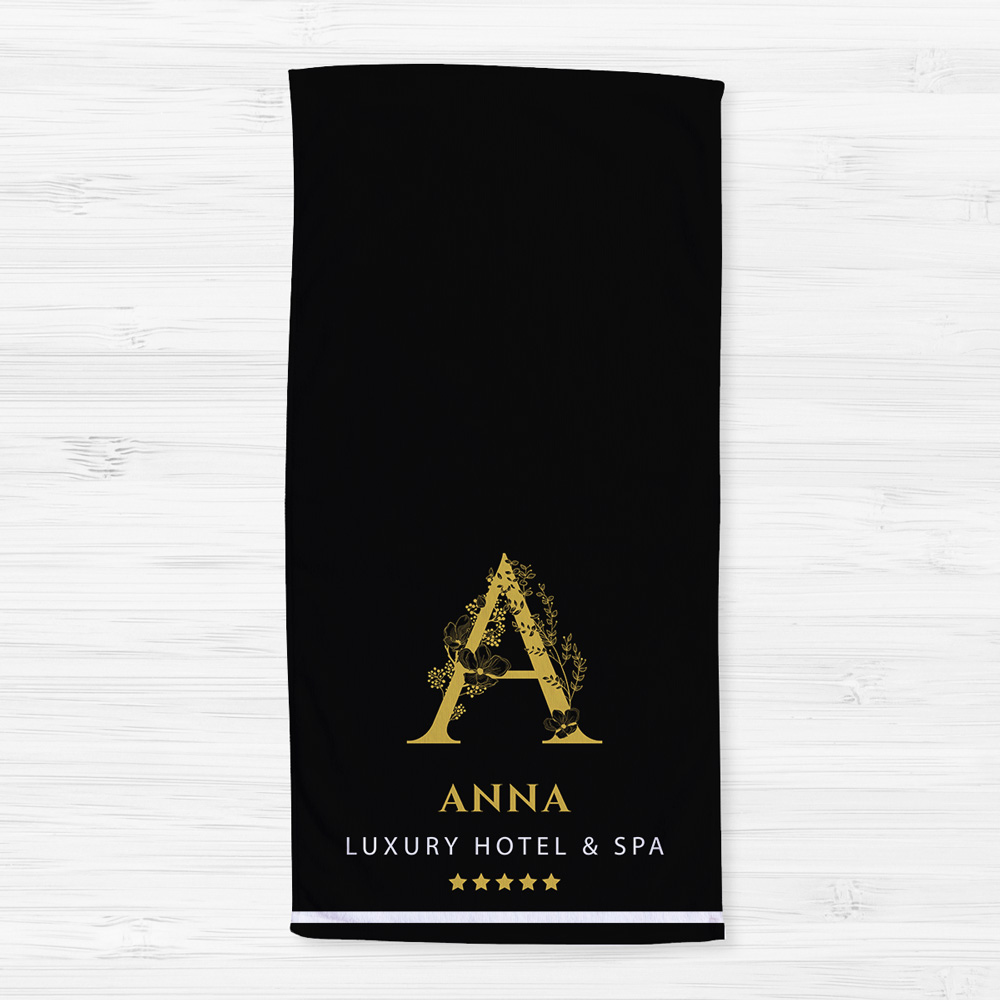 Serviette personnalisée avec monogramme - Design Hôtel