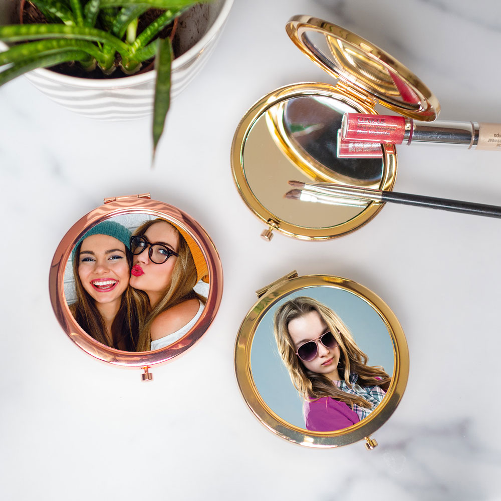 Miroir de poche personnalisable avec photo