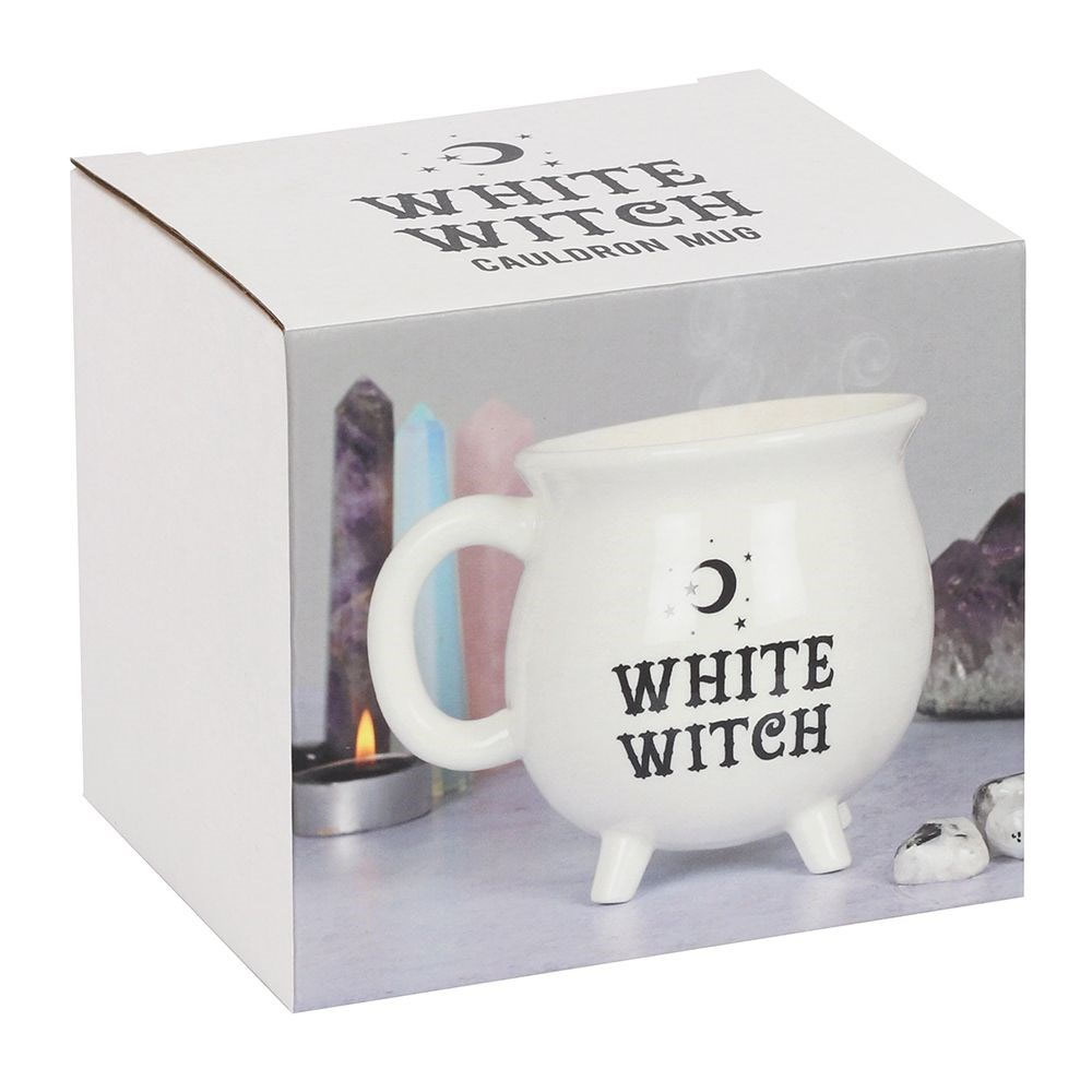 Tasse Chaudron de Sorcière en blanc