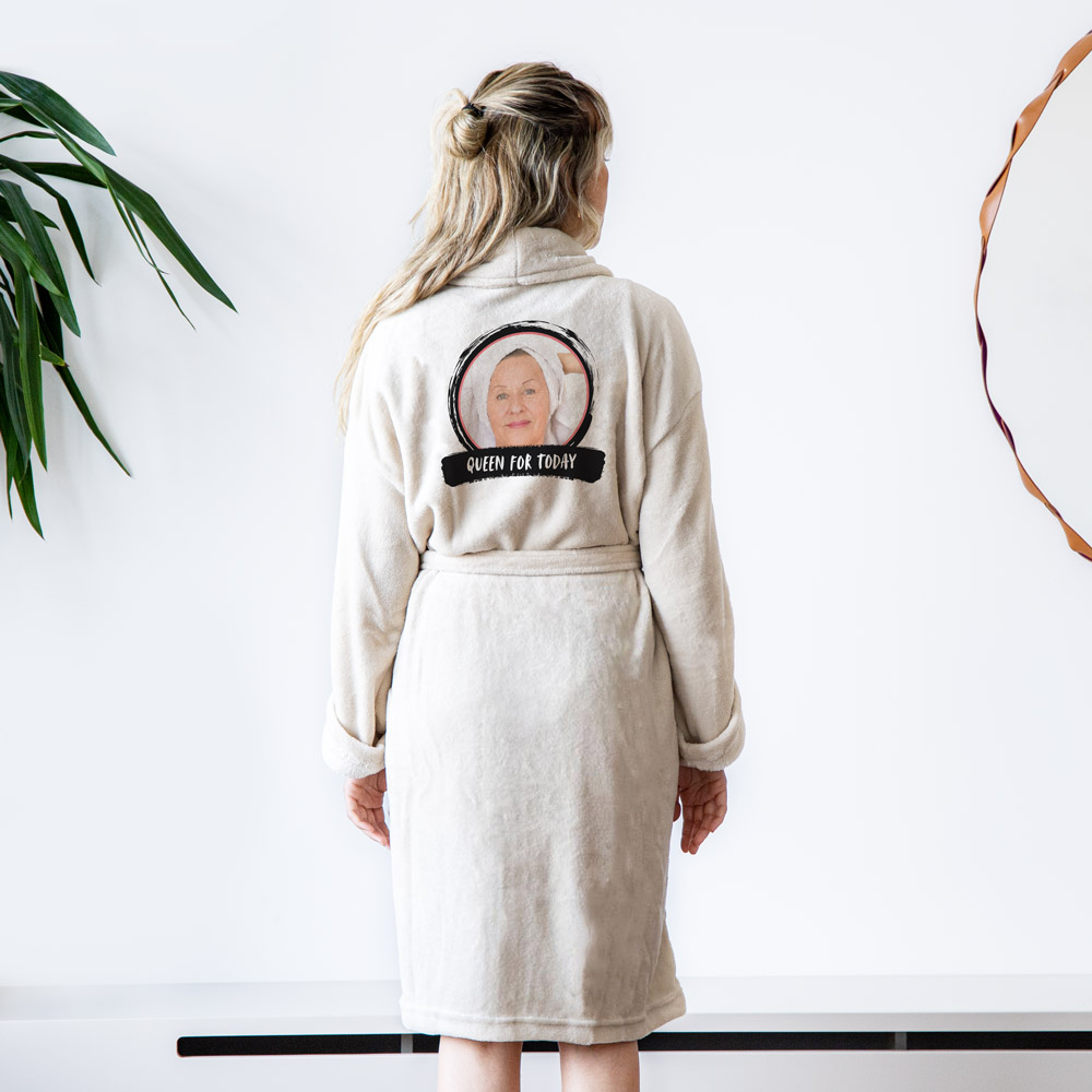 Peignoir personnalisé avec photo et texte cadeau personnalisable maman
