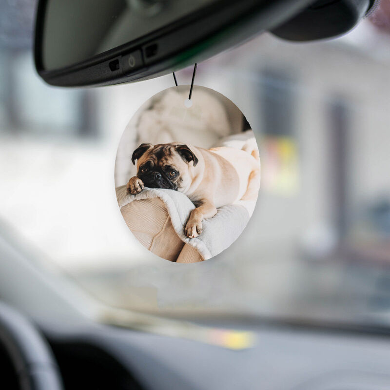 Désodorisant voiture personnalisé avec visage - Lot de 2