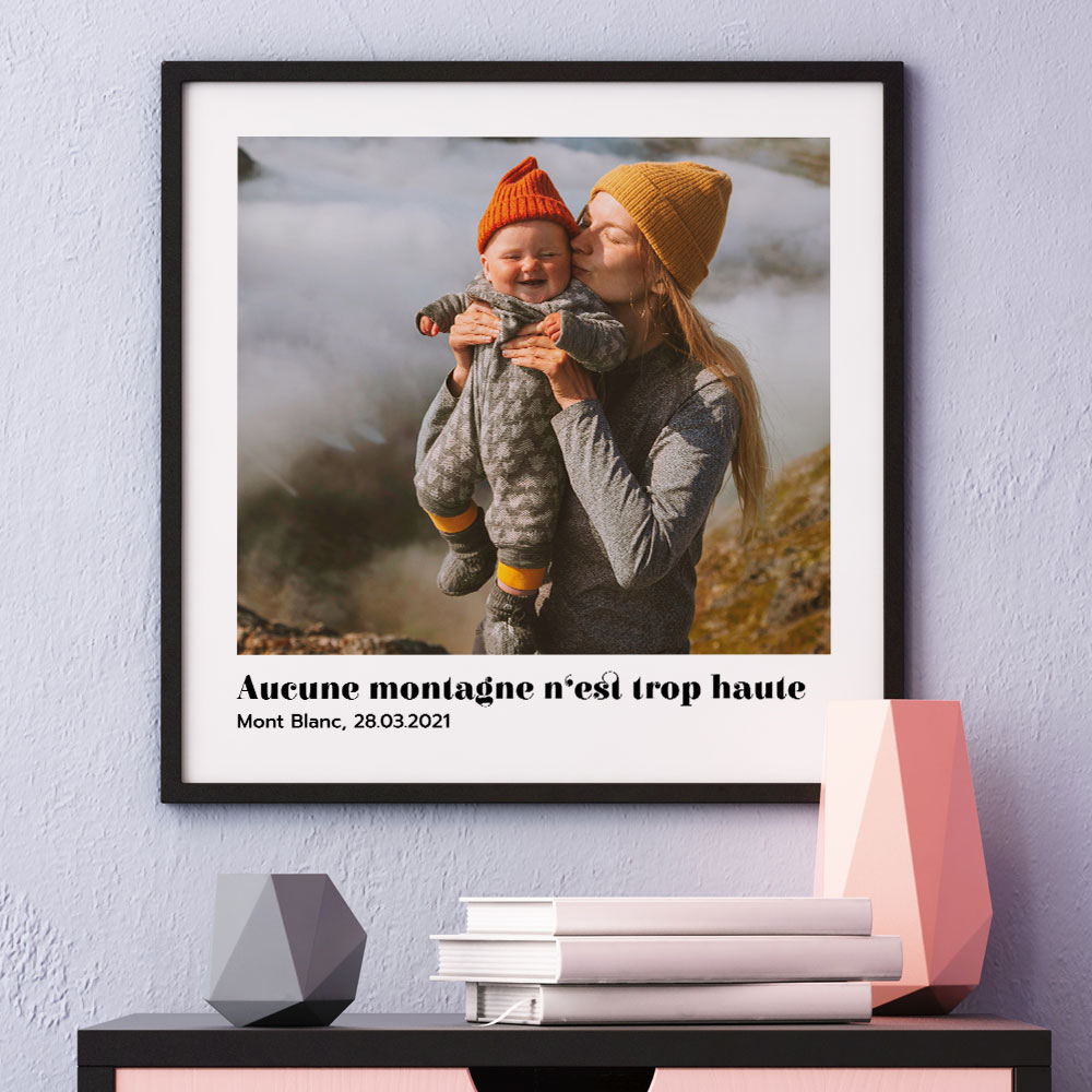 Poster avec Photo et Texte cadeau maman Poster avec Photo et Texte