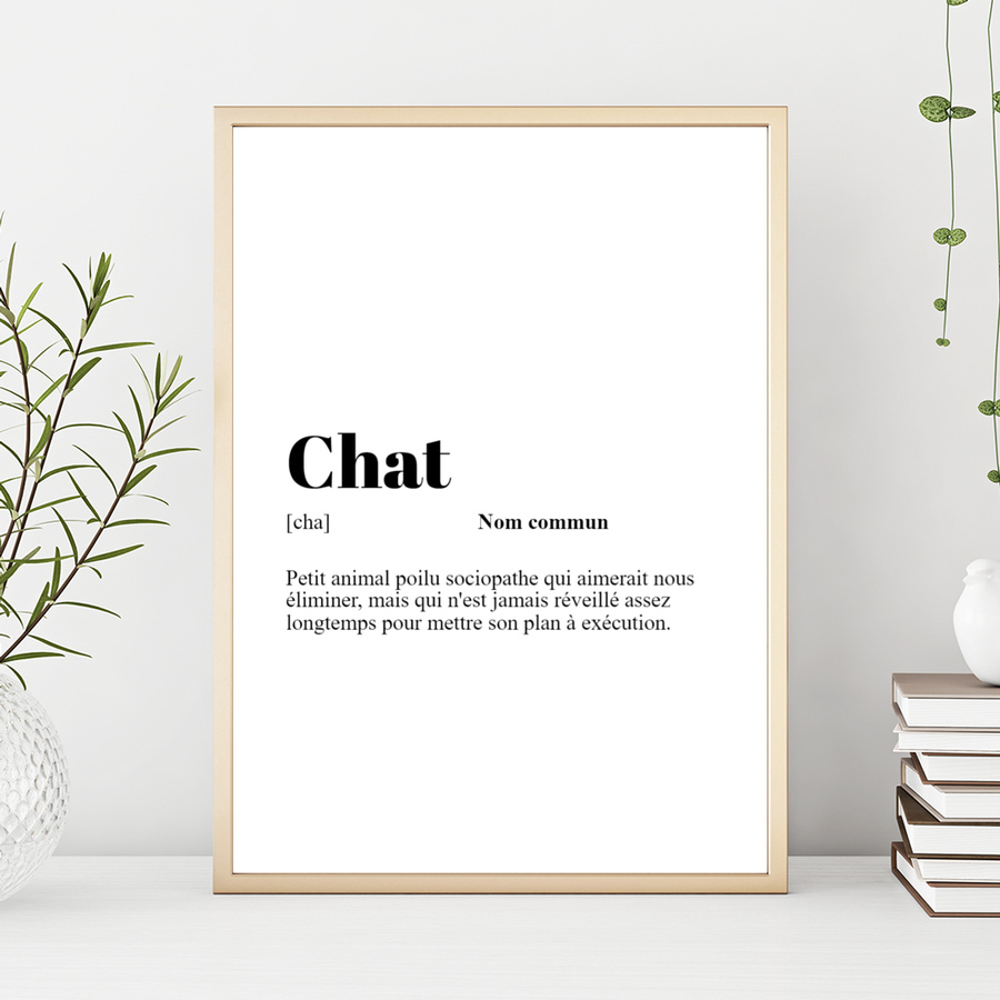 Poster personnalisé - Définition de mot cadeaux pour animaux Poster personnalisé - Définition de mot