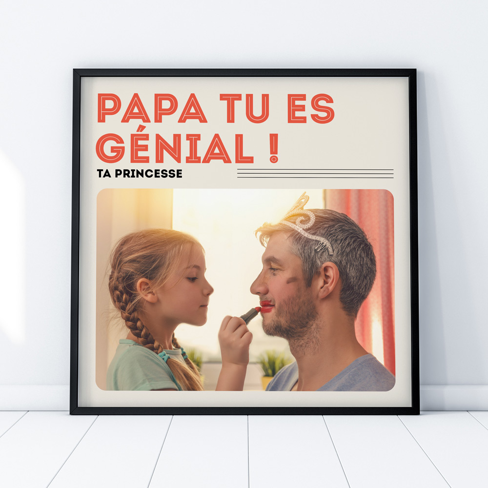 Poster personnalisé - Pochette Vinyle cadeau papa Poster Couverture Vinyle