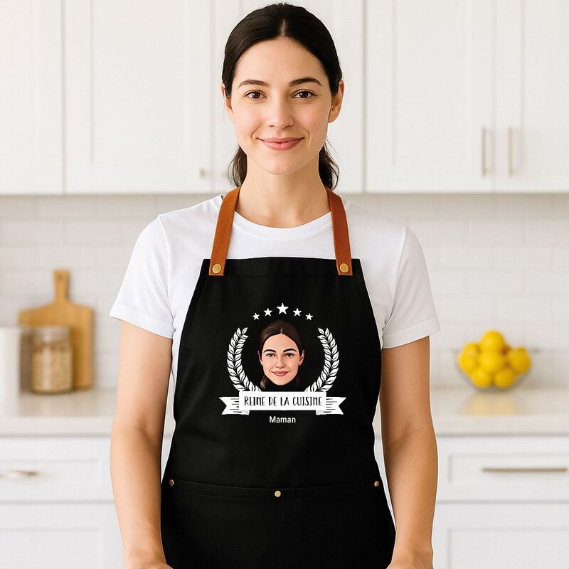 Tablier de cuisine personnalisé barbecue avec photo
