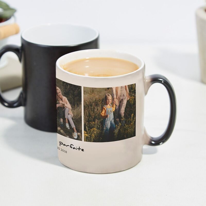 Mug personnalisé avec 3 photos et texte