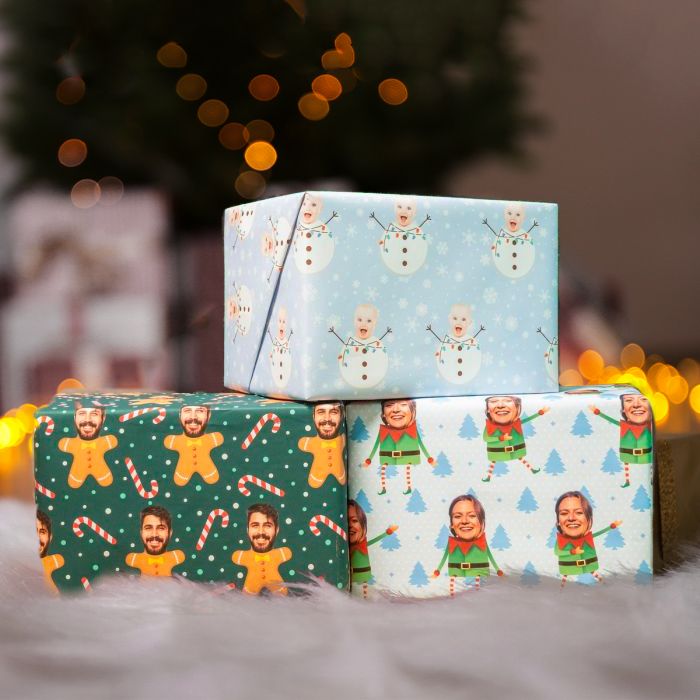 cadeau de Noël Papier cadeau multivisages avec différents motifs