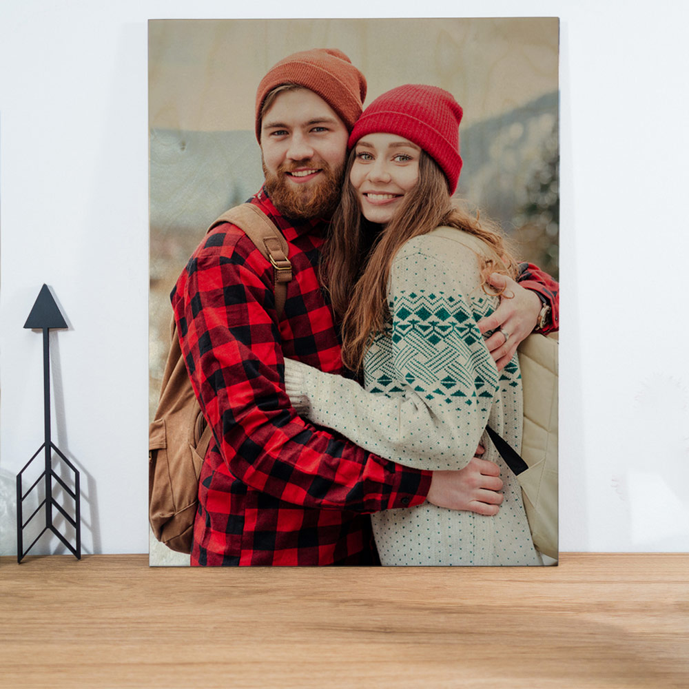 Personalisierbares Foto Holzbild Cadeau de noel Photo sur bois personnalisée