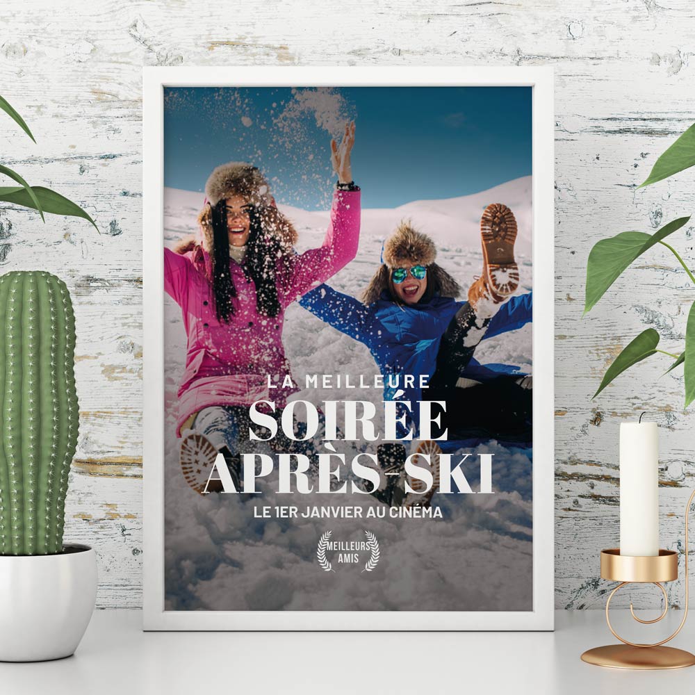 Cadeaux de Noel Affiche personnalisée façon film