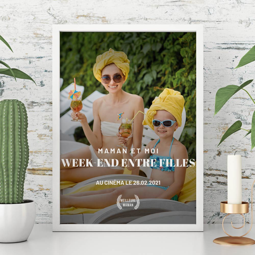 Poster personnalisé - Affiche de film cadeau maman Poster personnalisé - Affiche de film