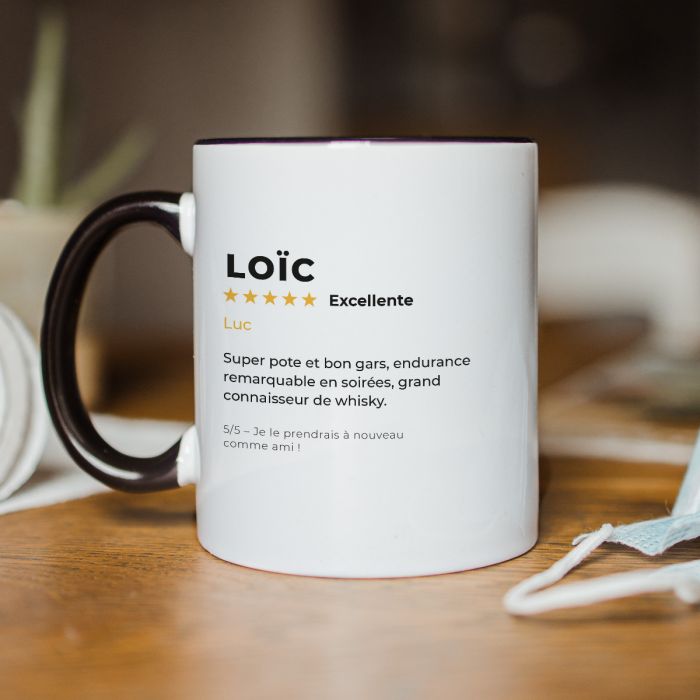 Tasse personnalisée avec avis client Cadeau fête des pères Tasse personnalisée avec avis client