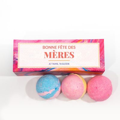 Boîte de Bombes de Bain avec texte Boîte de Bombes de Bain avec texte