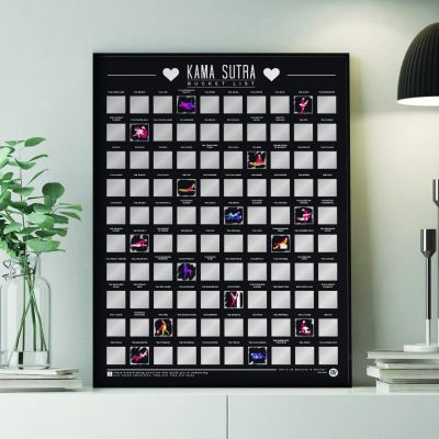 Poster à gratter - 100 positions de Kamasutra Poster à gratter - 100 positions de Kamasutra
