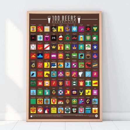 Poster 100 Bières à Boire avant de Mourir