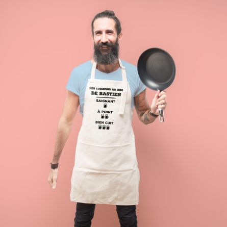 Tablier de cuisine personnalisable pour roi du BBQ