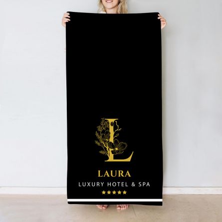 Serviette avec Monogramme Design Hôtel
