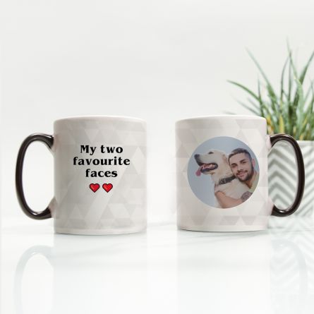 Tasse thermosensible avec photo et texte