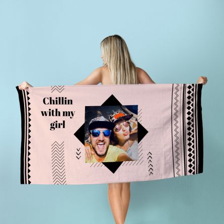 Serviette avec Image et Texte