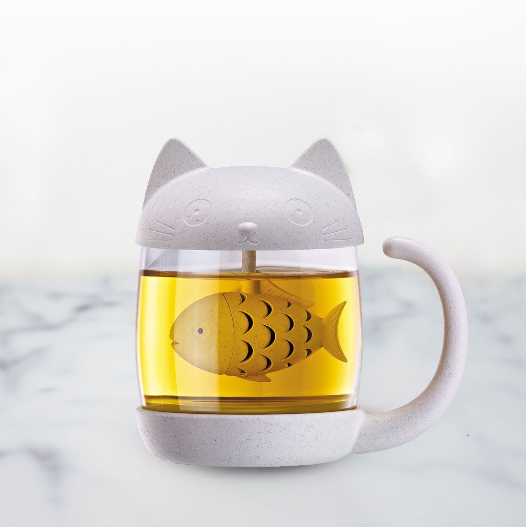 Tasse A The Chat Avec Infuseur A The Poisson Tasse A The Chat Avec Infuseur A The Poisson