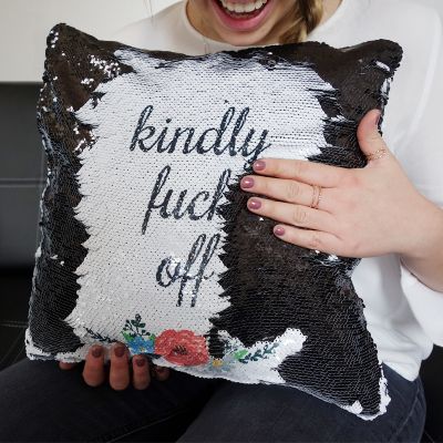 Cadeau maman - Housse de Coussin Glitter Personnalisable - Noir