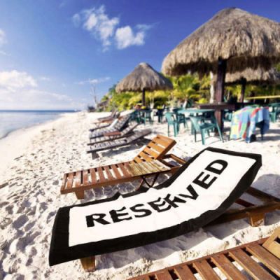 SOLDES - Serviette de bain "Reserved"