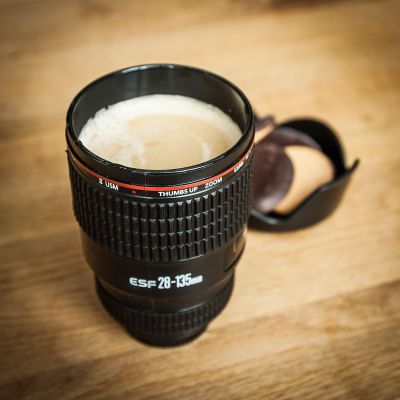 Fun au bureau - Gobelet objectif photographique