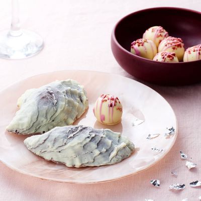 Bonbons - Huîtres au chocolat et perles au champagne