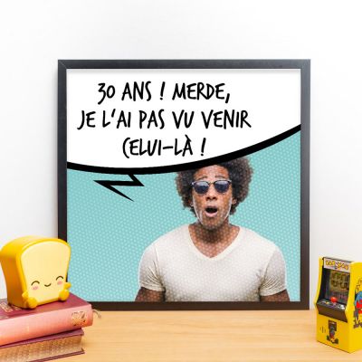 Affiche personnalisable avec photo et bulle Affiche personnalisable avec photo et bulle