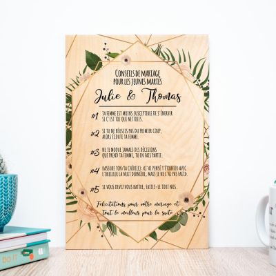 Poster en bois personnalisable avec de bons conseils Poster en bois personnalisable avec de bons conseils