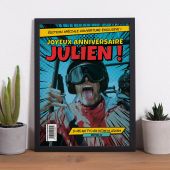 Poster personnalisable avec texte et image façon BD