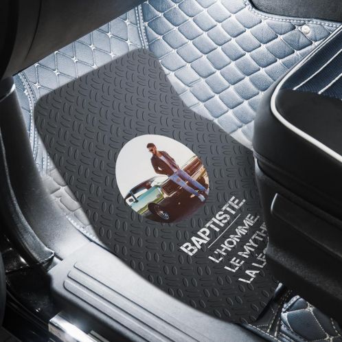 Tapis de voiture avec photo et texte