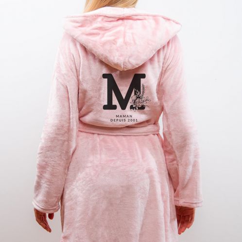 Peignoir Monogramme avec Texte